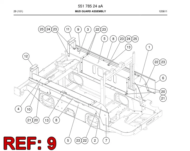 55175497 551 754 97 Plate, Cover - Sandvik Technical Drawing