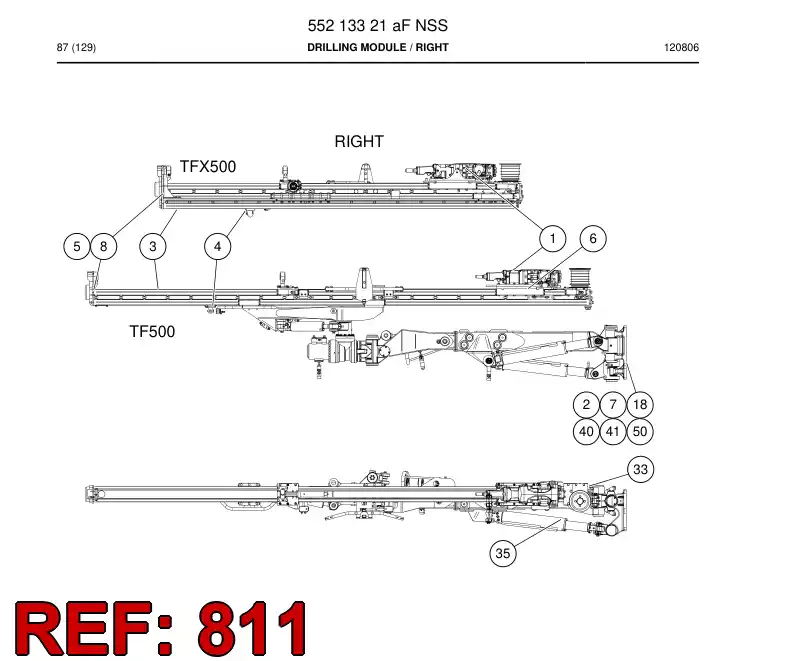 55175532a 551 755 32a Hosing - Sandvik Technical Drawing