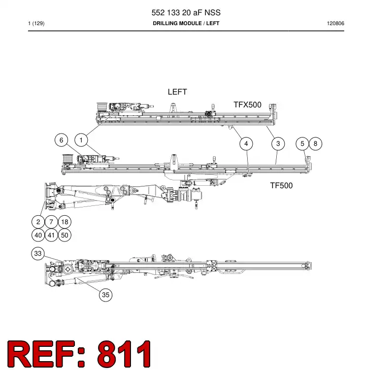 55175535a 551 755 35a Hosing - Sandvik Technical Drawing