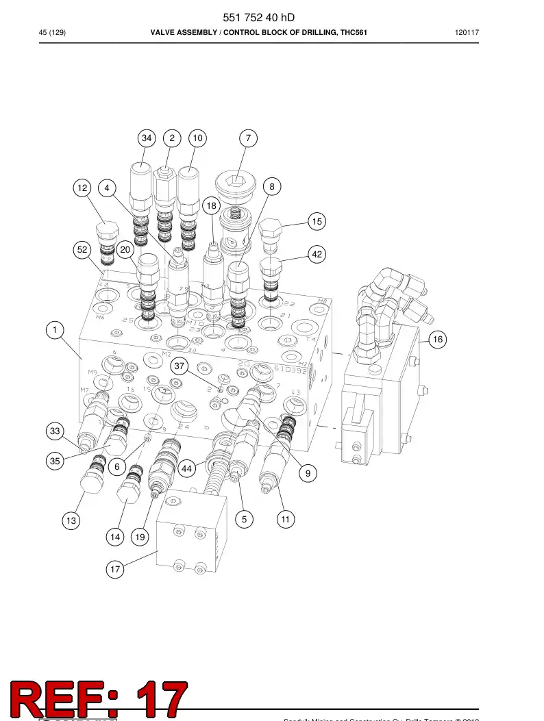 55175550a 551 755 50a Cover - Sandvik Technical Drawing