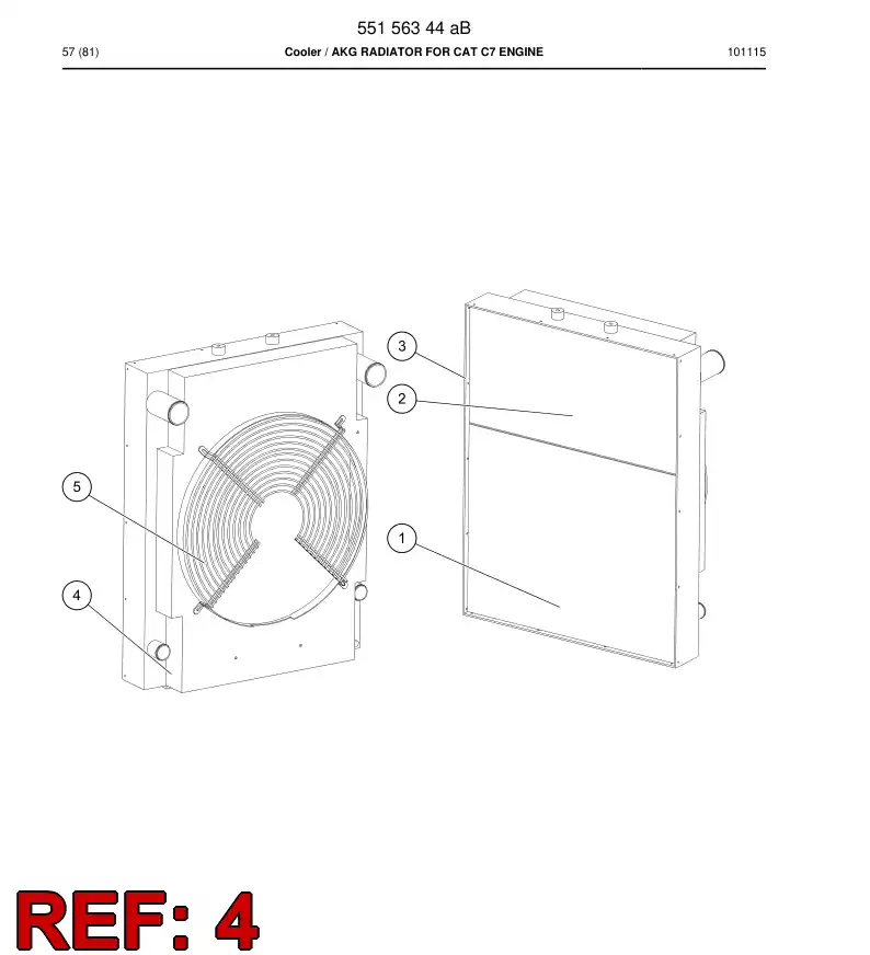 55175629 551 756 29 Shroud, Fan - Sandvik Technical Drawing