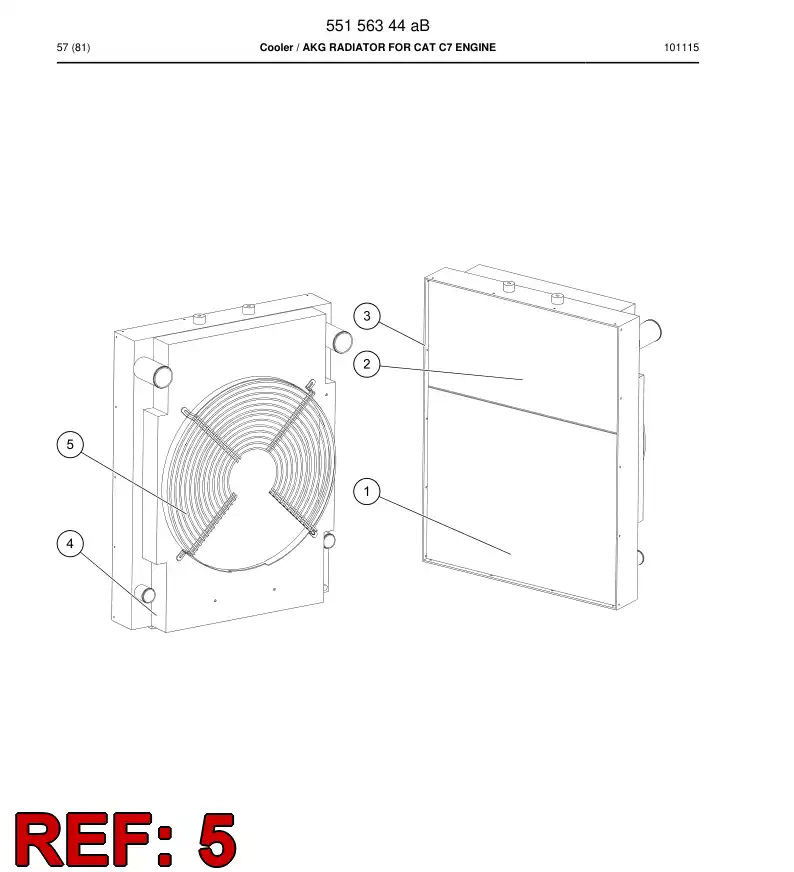 55175630 551 756 30 Guard, Fan - Sandvik Technical Drawing