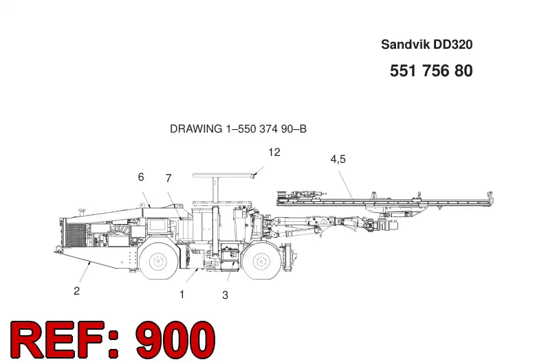 55175679 551 756 79 SEPARATE PARTS - Sandvik Technical Drawing