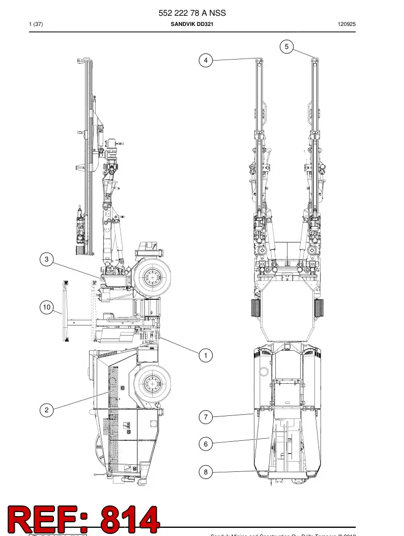 55175772j 551 757 72j Hosing - Sandvik Technical Drawing