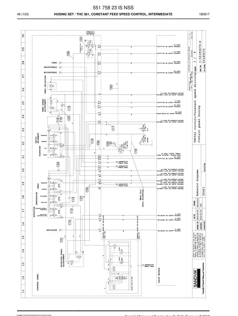 55175823l 551 758 23l Hosing Set - Sandvik Technical Drawing