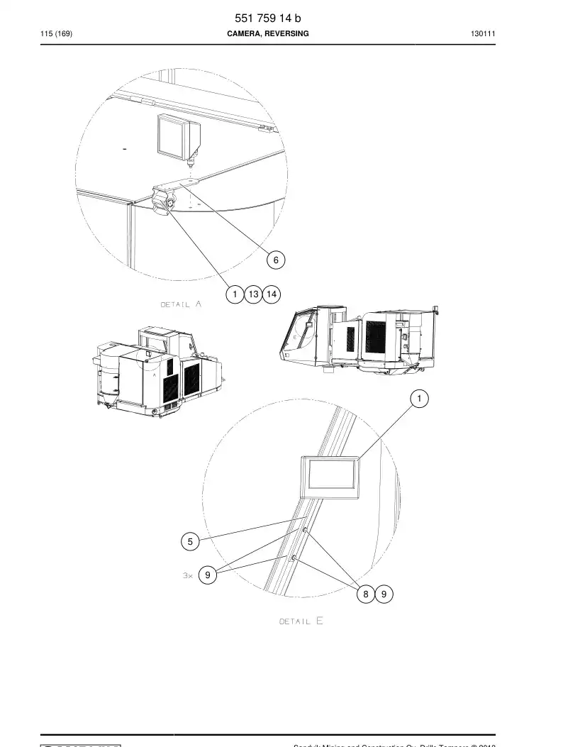 55175914d 551 759 14d Camera, Reversing - Sandvik Technical Drawing