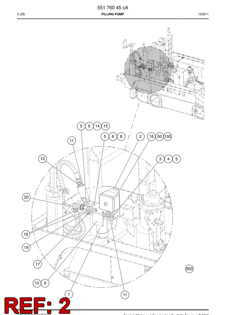 55175935a 551 759 35a Plate, Mounting - Sandvik Technical Drawing