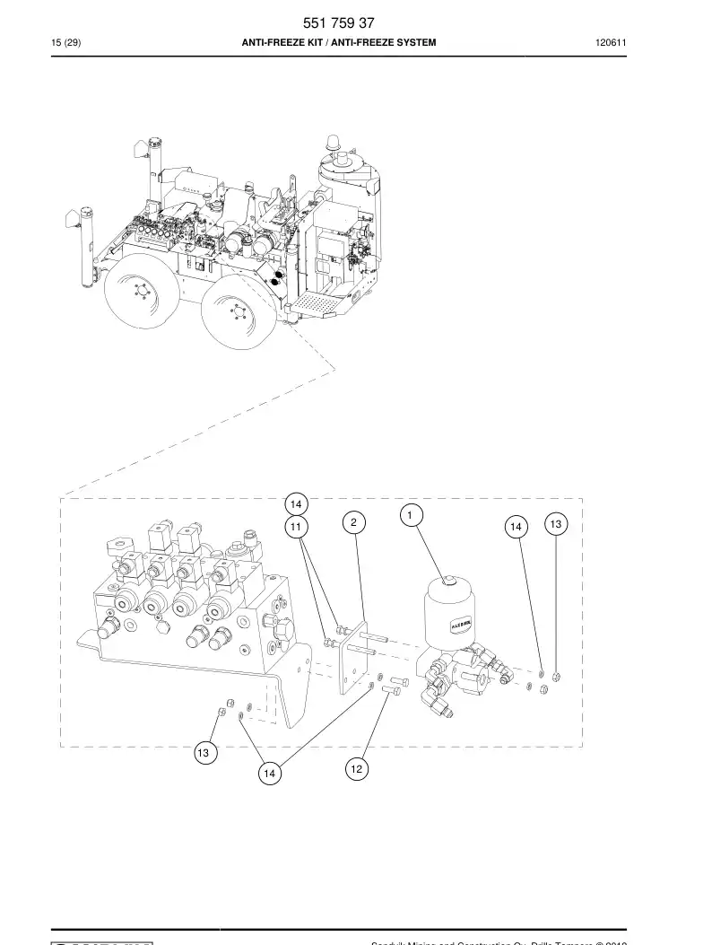 55175937 551 759 37 Anti-freeze kit - Sandvik Technical Drawing