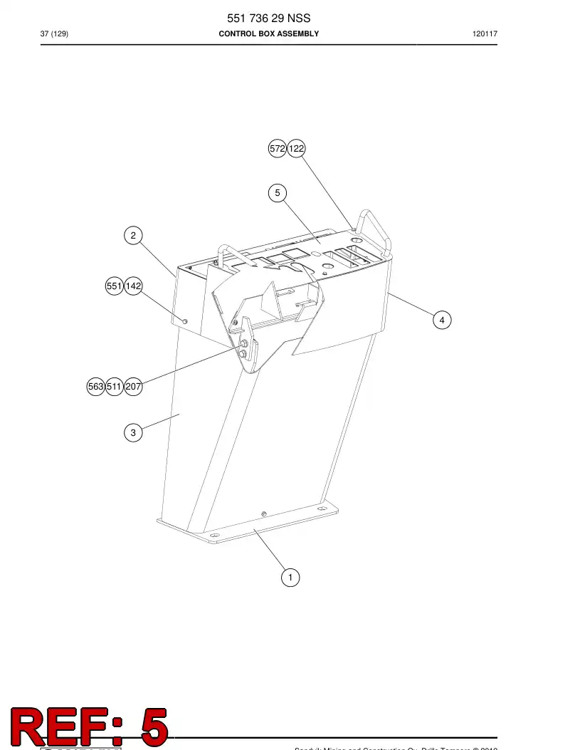 55175950 551 759 50 Decal - Sandvik Technical Drawing
