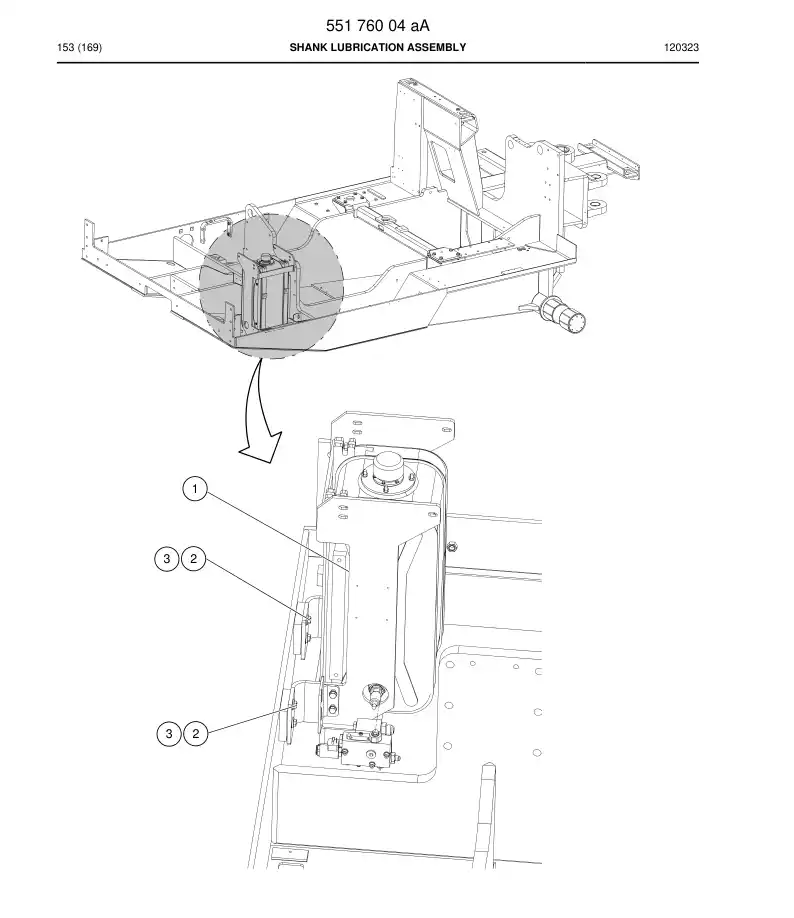 55176004a 551 760 04a Shank Lubrication Assembly - Sandvik Technical Drawing