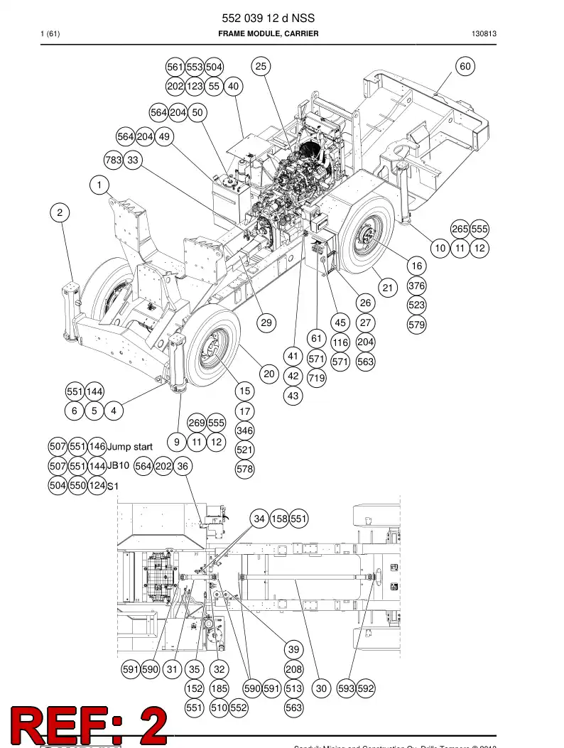 55176025 551 760 25 Tube, Inner - Sandvik Technical Drawing