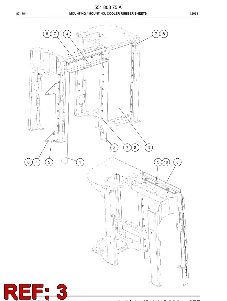 55176085 551 760 85 Plate - Sandvik Technical Drawing