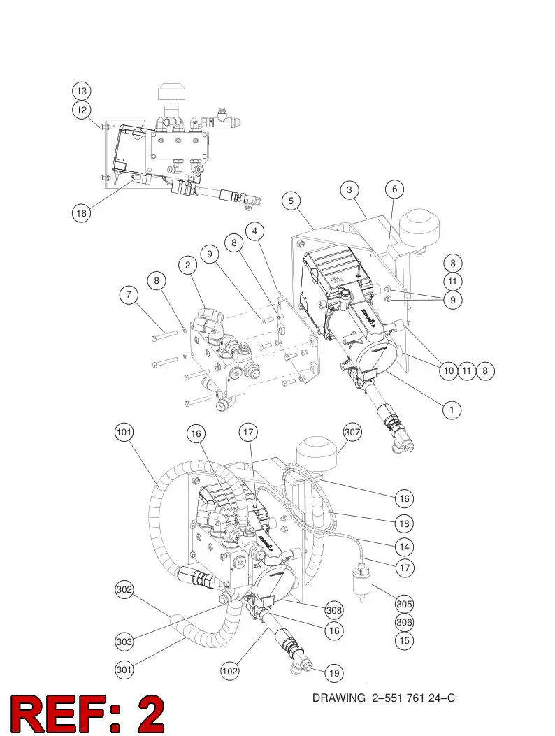 55176125 551 761 25 ADAPTER ASSEMBLY - Sandvik Technical Drawing
