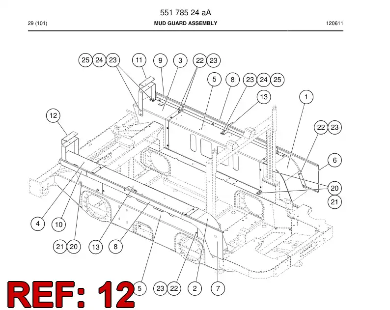 55176206 551 762 06 Mounting plate - Sandvik Technical Drawing