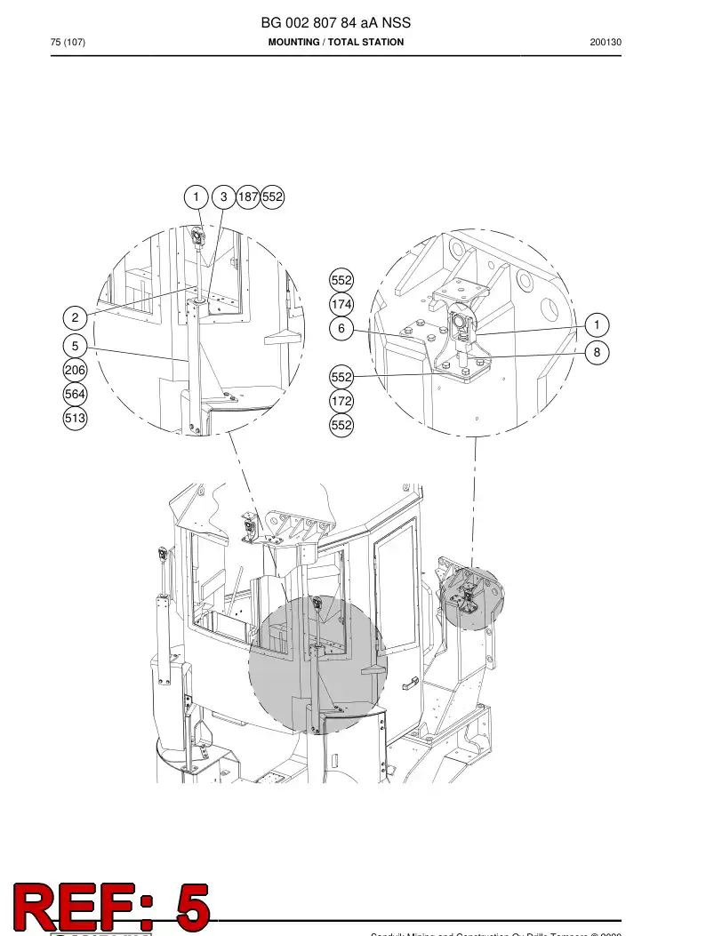 55176256 551 762 56 Bracket - Sandvik Technical Drawing