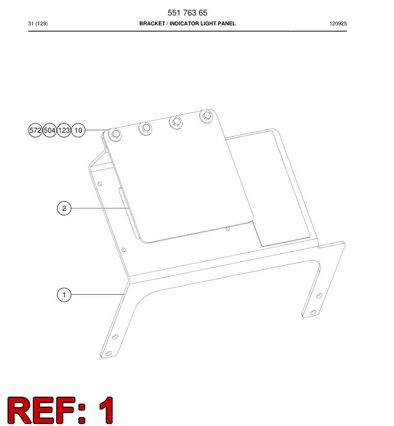 55176364 551 763 64 Plate - Sandvik Technical Drawing