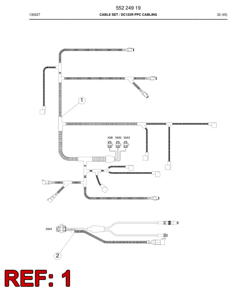 55176407g 551 764 07g Harness - Sandvik Technical Drawing