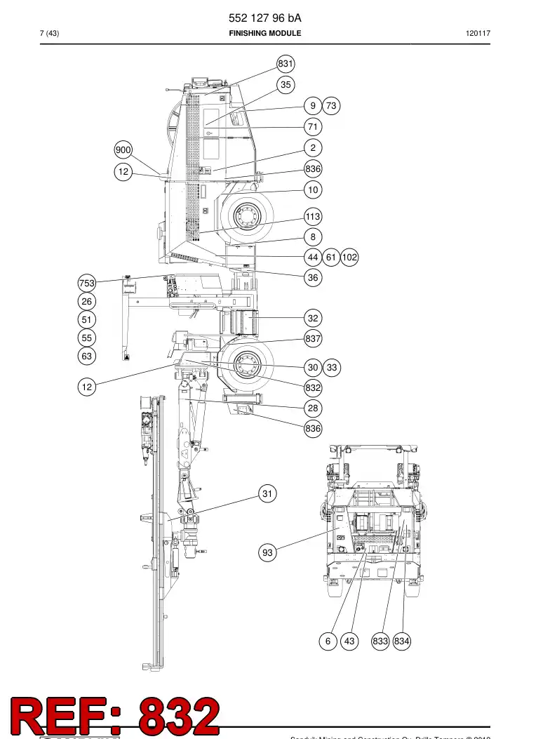 55176782 551 767 82 Sign - Sandvik Technical Drawing
