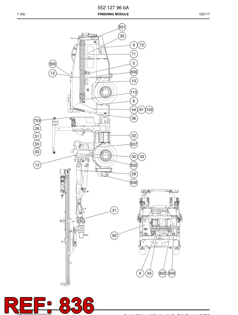 55176786 551 767 86 Sign - Sandvik Technical Drawing