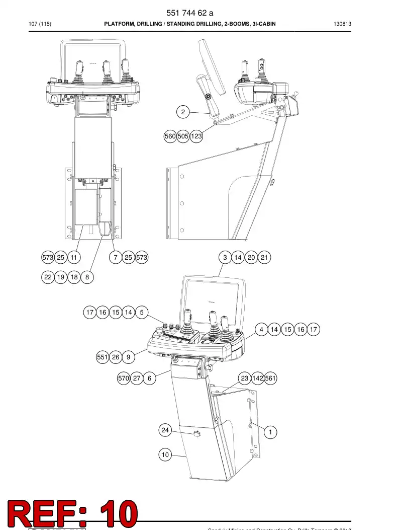 55176807 551 768 07 Housing - Sandvik Technical Drawing