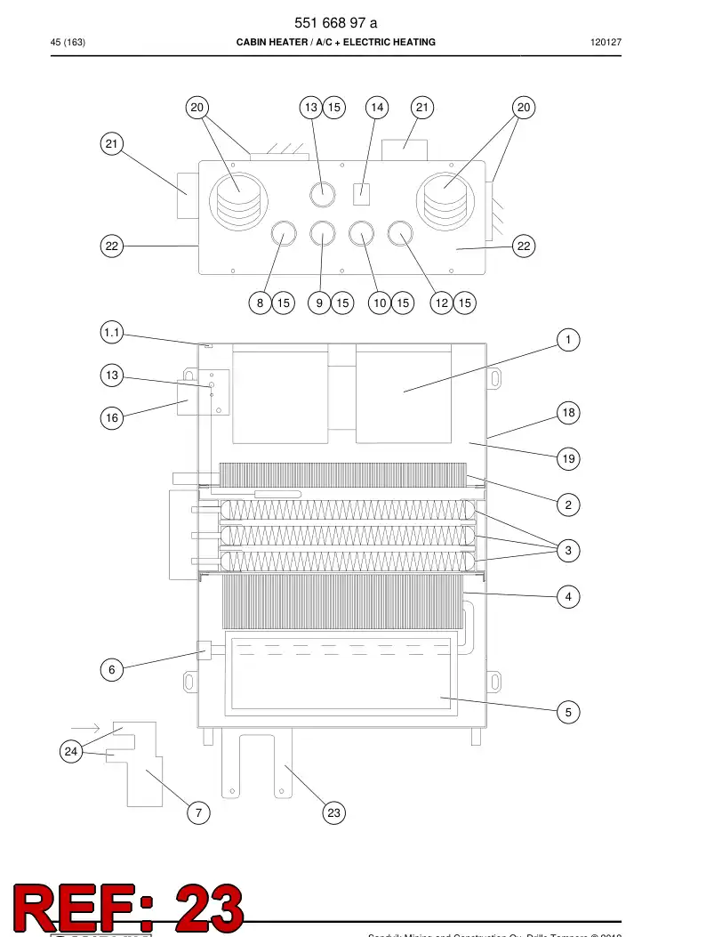 55176896 551 768 96 Bracket - Sandvik Technical Drawing