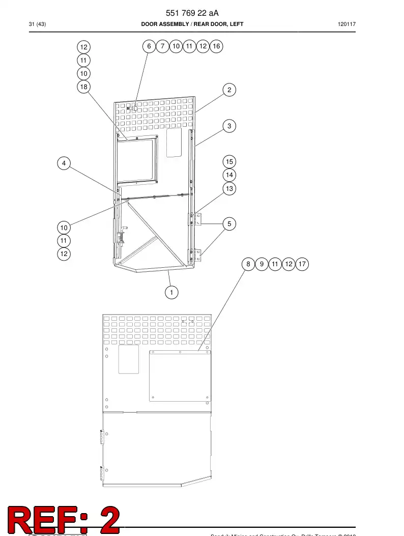 55176925 551 769 25 Holeplate - Sandvik Technical Drawing