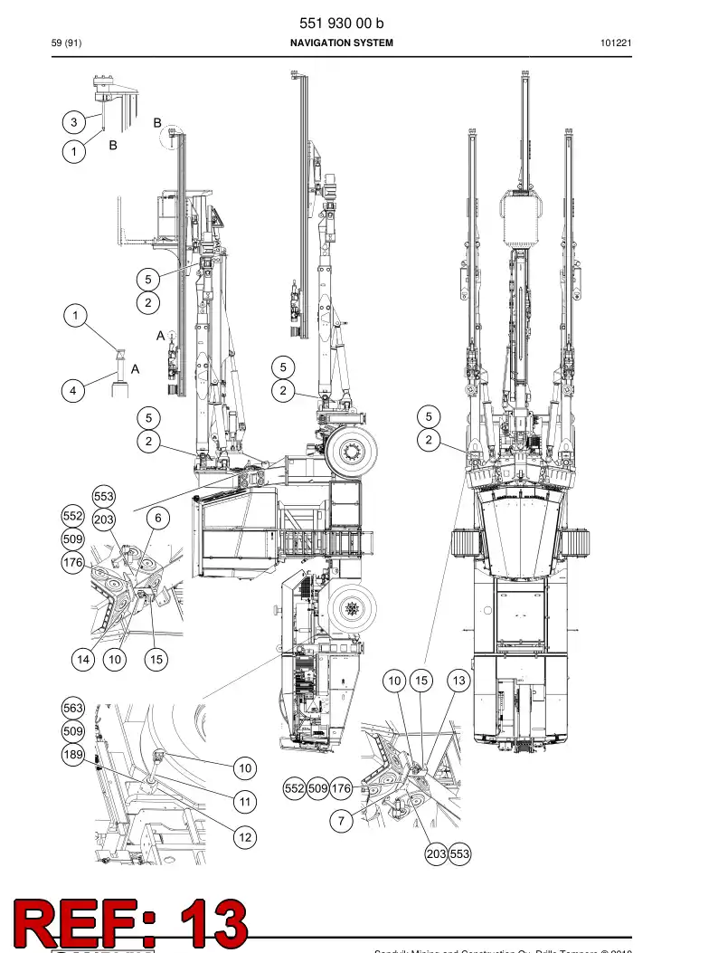 55177199 551 771 99 Bracket - Sandvik Technical Drawing