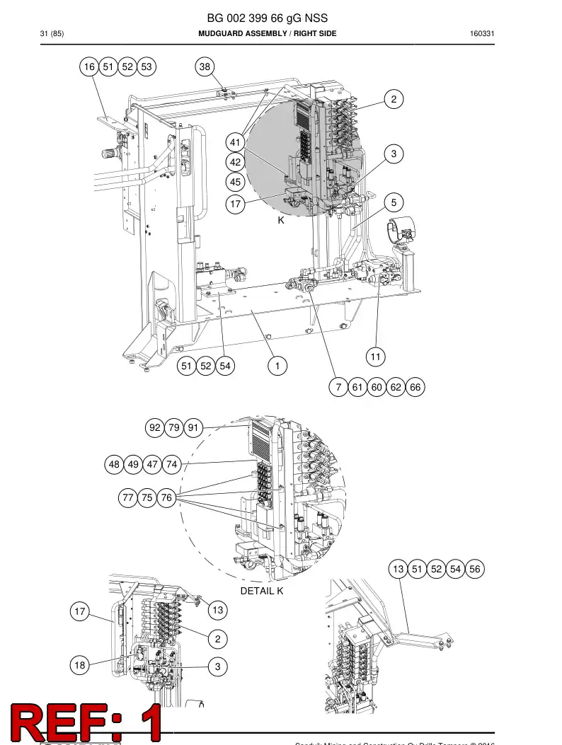 55177226 551 772 26 Bracket - Sandvik Technical Drawing