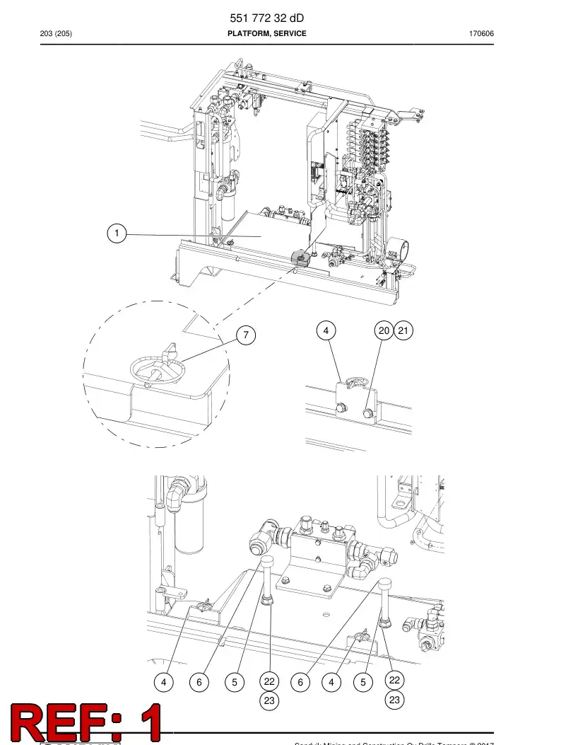 55177231c 551 772 31c Platform, Service - Sandvik Technical Drawing