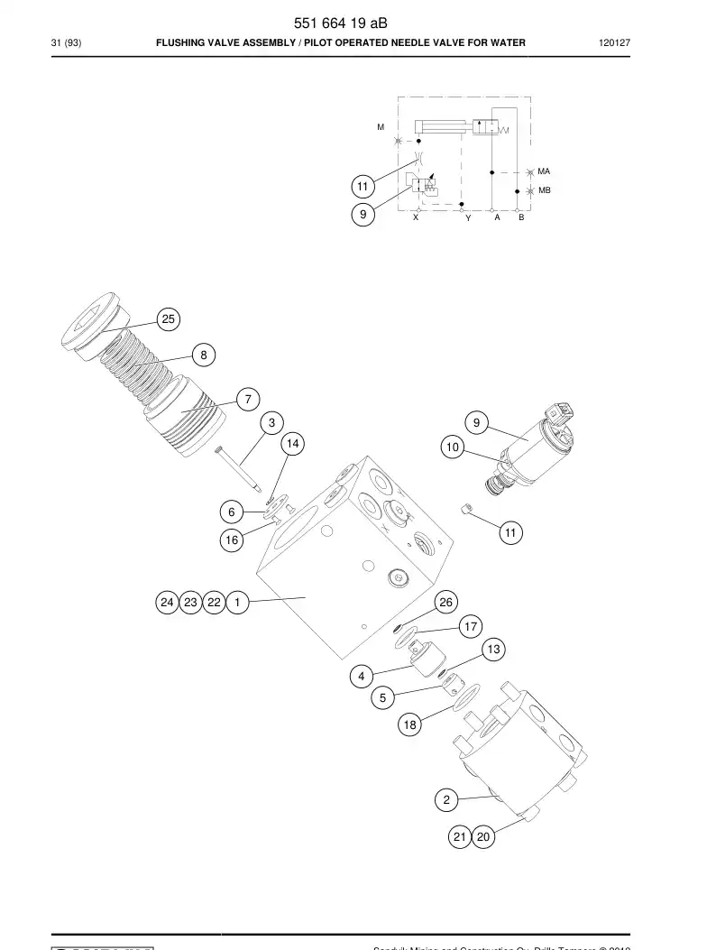 55178320 551 783 20 Spare Parts Kit - Sandvik Technical Drawing