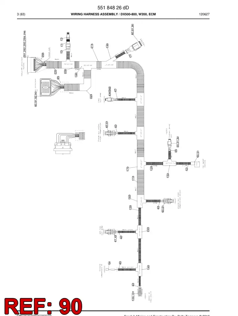 55178421 551 784 21 Connector - Sandvik Technical Drawing