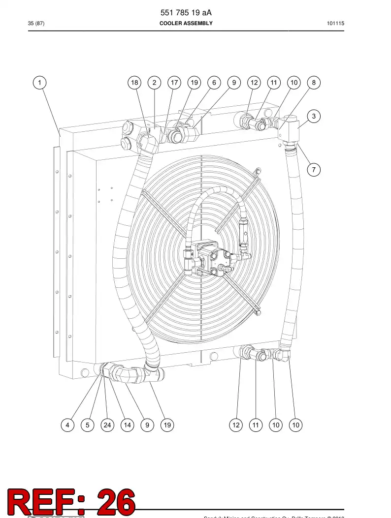 55178480 551 784 80 MALE SWIVEL NUT ADAPTER - Sandvik Technical Drawing