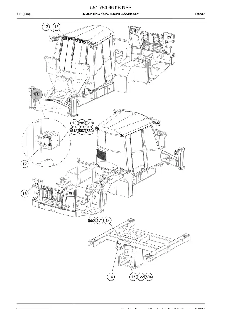 55178496b 551 784 96b Mounting - Sandvik Technical Drawing