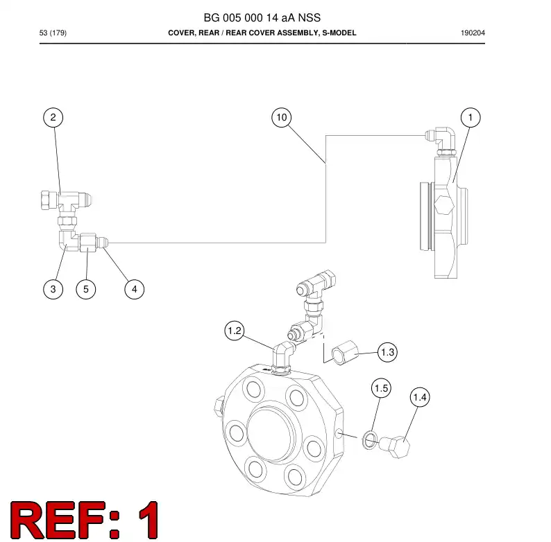 55178504a 551 785 04a Cover, Rear - Sandvik Technical Drawing