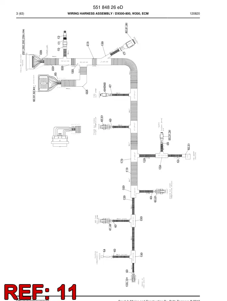 55178652a 551 786 52a CONECTOR DEL CHASIS - Sandvik Technical Drawing