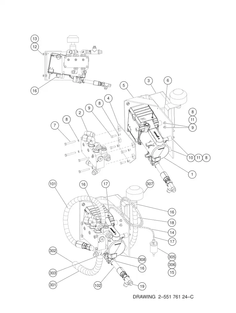 55178656 551 786 56 HOSE SET - Sandvik Technical Drawing