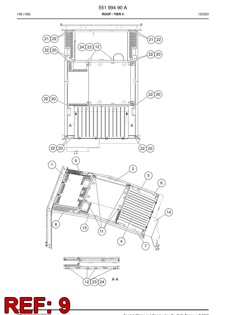 55178708 551 787 08 Cover - Sandvik Technical Drawing