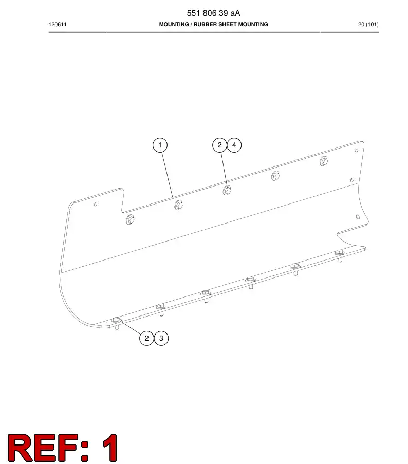 55178751 551 787 51 Plate - Sandvik Technical Drawing