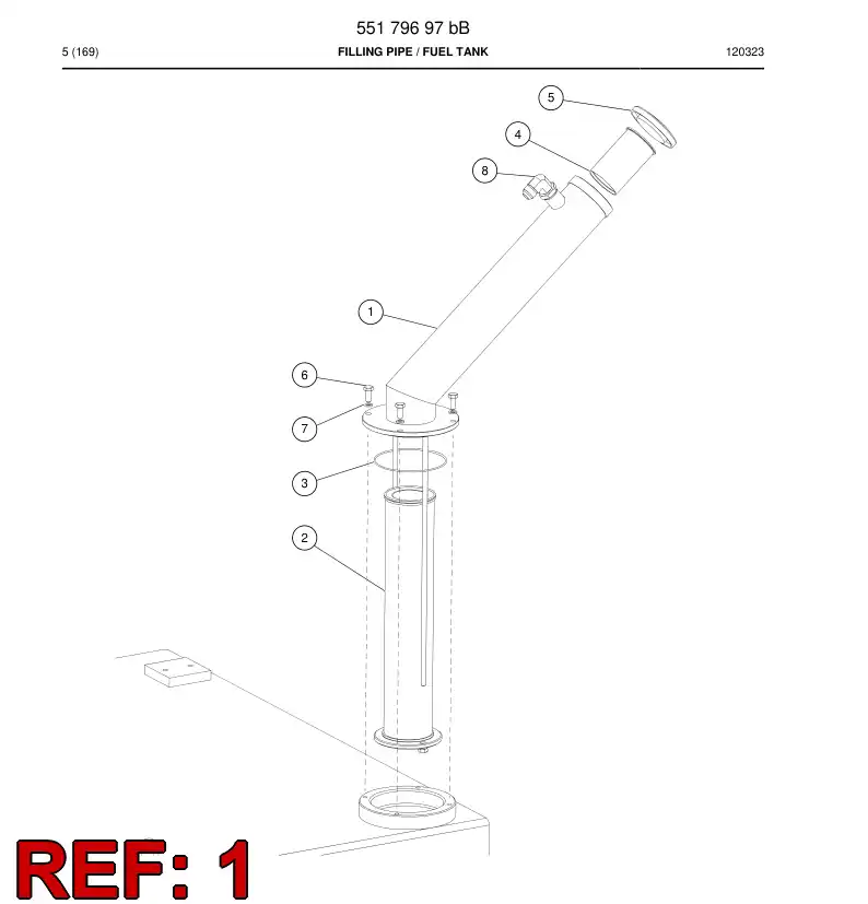55178756b 551 787 56b Pipe, Filling - Sandvik Technical Drawing