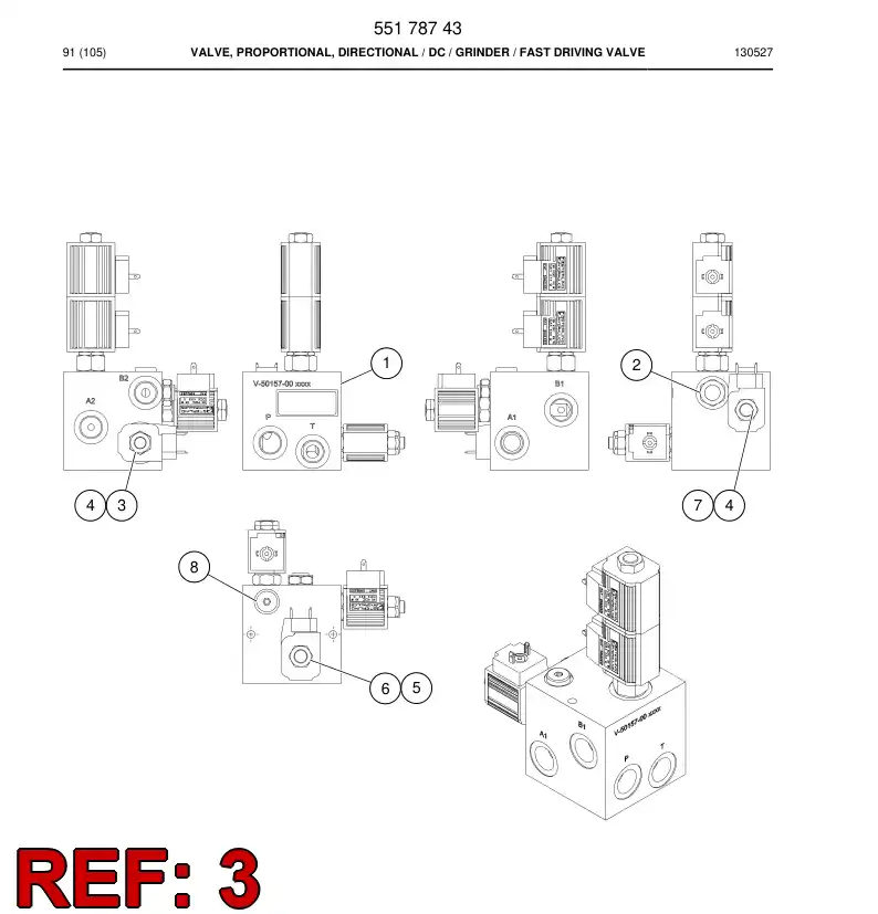 55178810 551 788 10 Valve, Proportional, Press Relief - Sandvik Technical Drawing