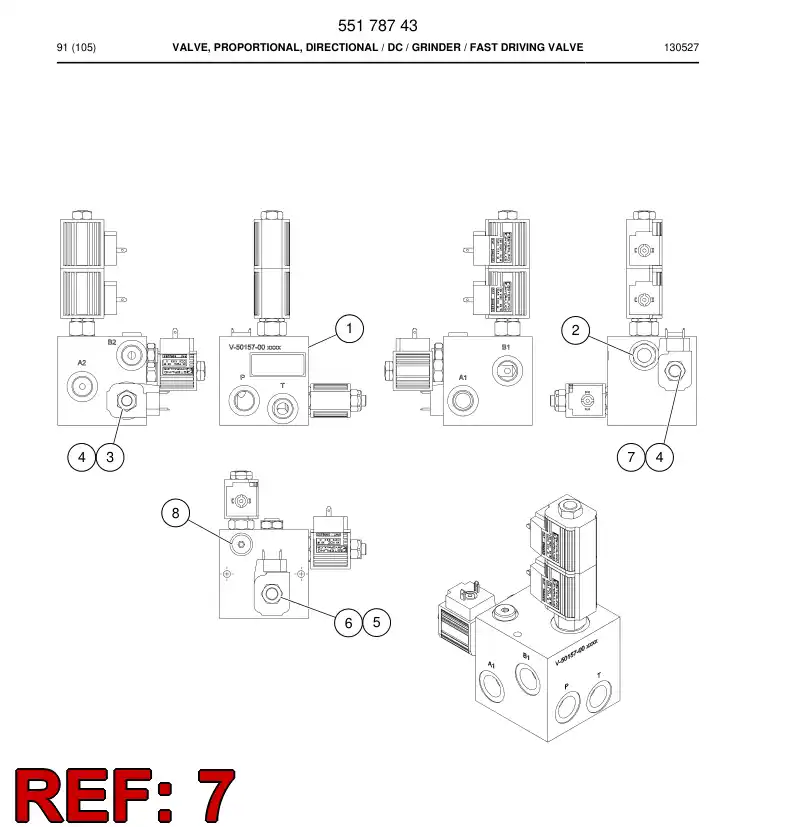 55178814 551 788 14 Valve, Directional - Sandvik Technical Drawing