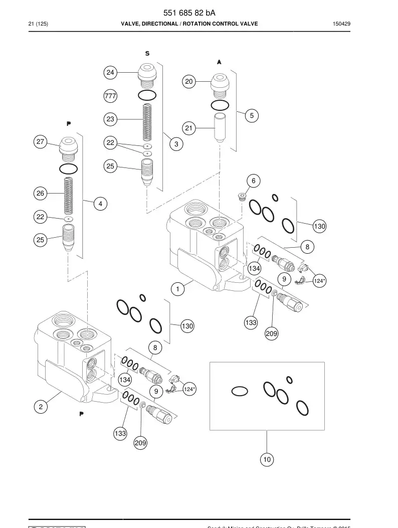 55178883 551 788 83 Seal Kit - Sandvik Technical Drawing