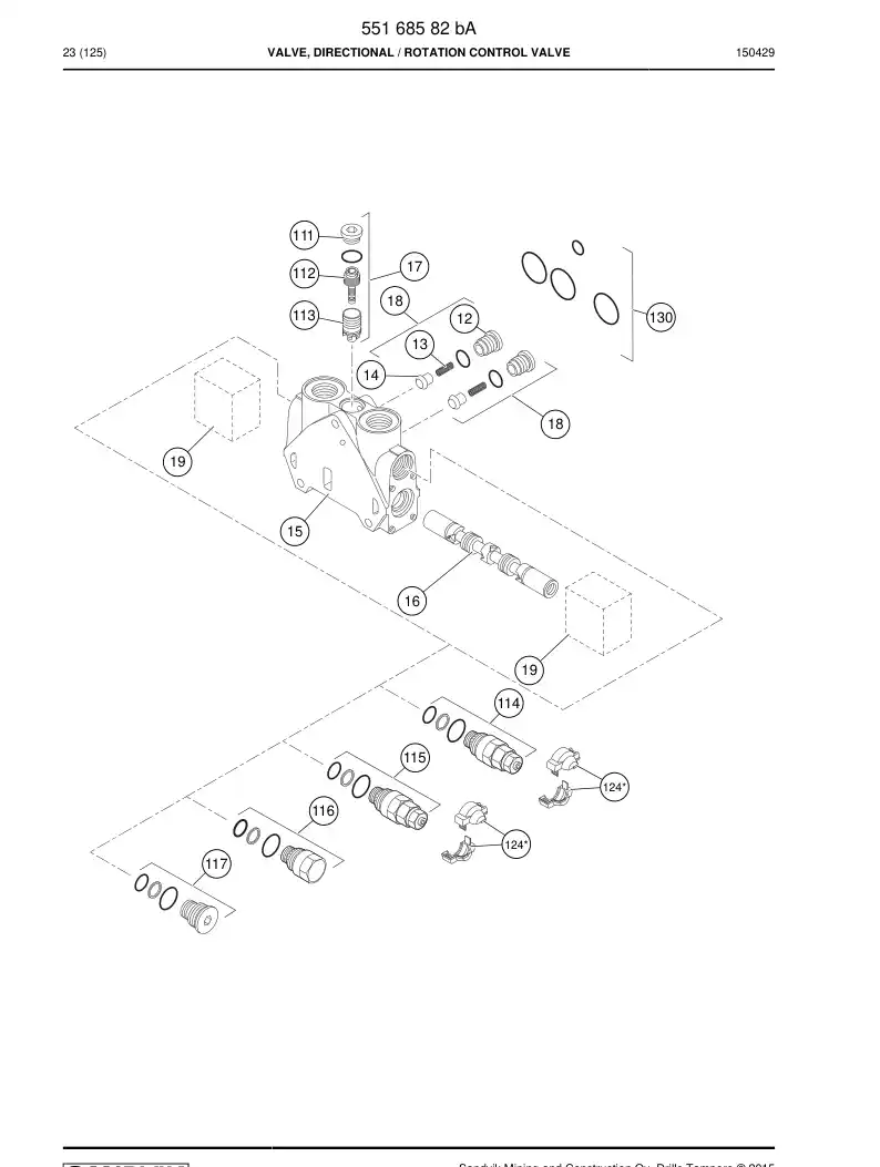 55178884a 551 788 84a Check Valve Assembly - Sandvik Technical Drawing