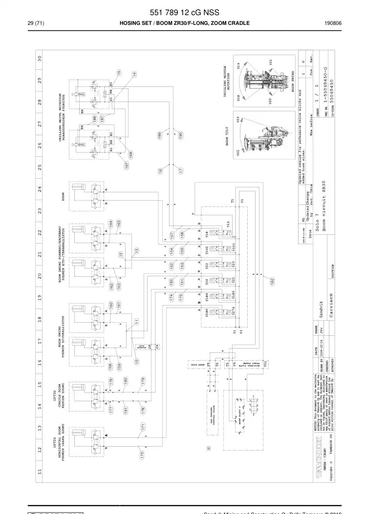 55178912c 551 789 12c Hosing Set - Sandvik Technical Drawing