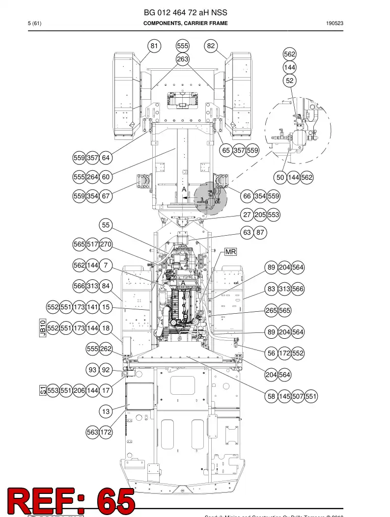 55178948 551 789 48 Supporting block - Sandvik Technical Drawing