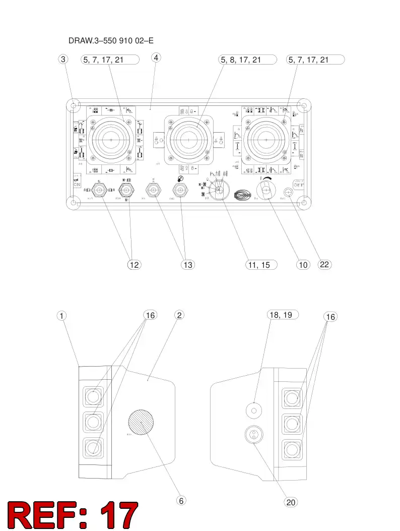 551 789 90 Joystick accessory - drawing