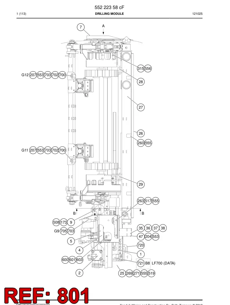 55179159c 551 791 59c HOSING - Sandvik Technical Drawing
