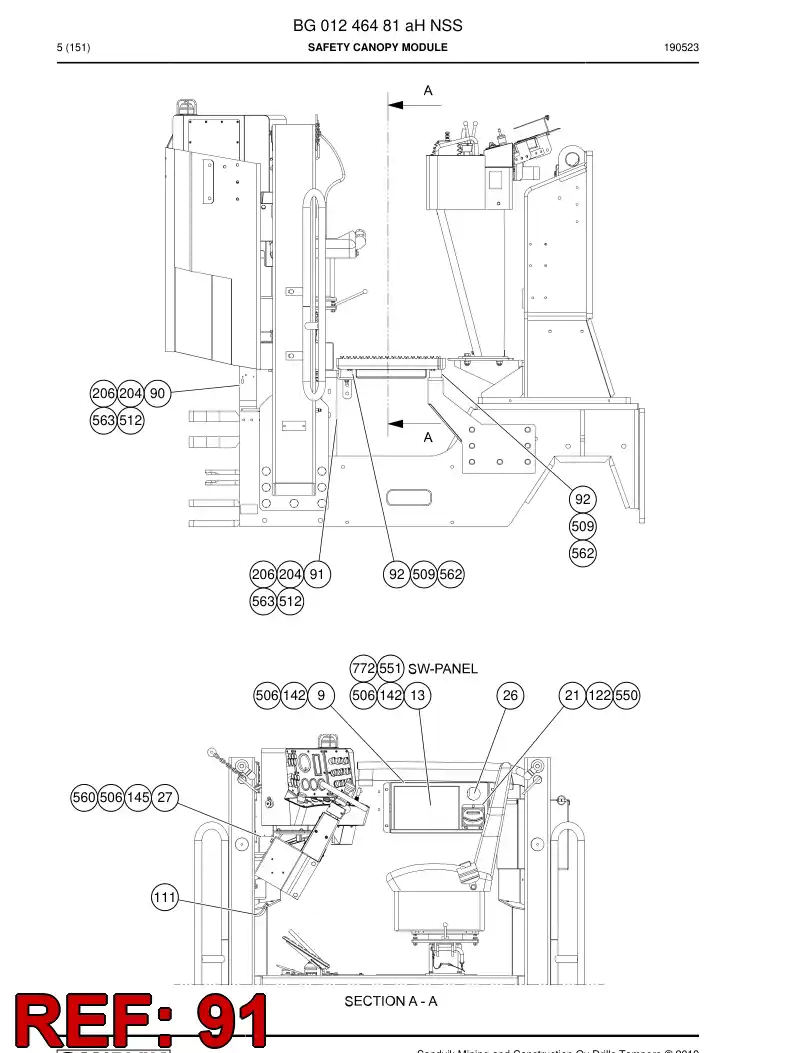 55179268 551 792 68 Supporting block - Sandvik Technical Drawing