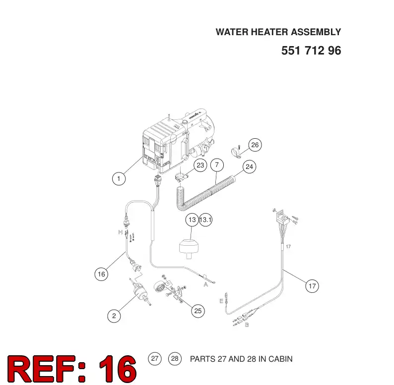 55179309 551 793 09 Connector, Plug - Sandvik Technical Drawing