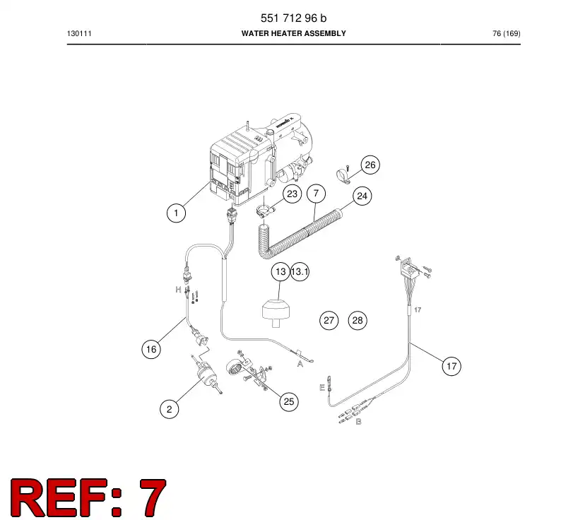 55179320a 551 793 20a Pipe, Exhaust - Sandvik Technical Drawing